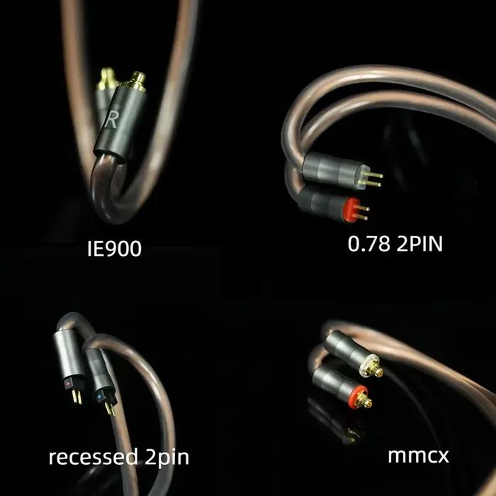 Câble IEM haut de gamme Nici HiFi 20, fiches 4,4 mm/3,5 mm/6,35 mm avec MMCX 2 broches pour IE900, I