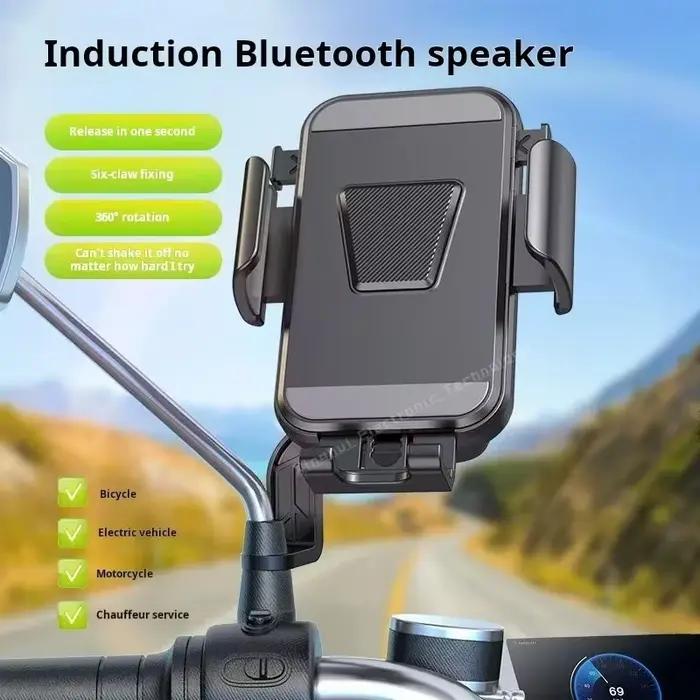 Nouveau Haut-parleur Bluetooth d'extérieur pour cyclisme avec support de téléphone 2-en-1, haut-parl