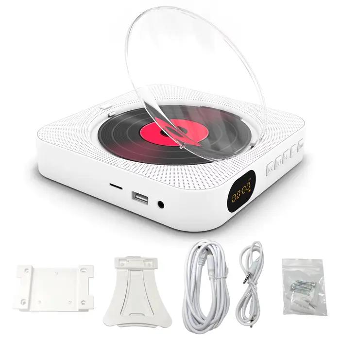 Lecteur CD Portable KC-909, haut-parleur stéréo intégré avec Double prise casque 3.5mm, écran LED, l