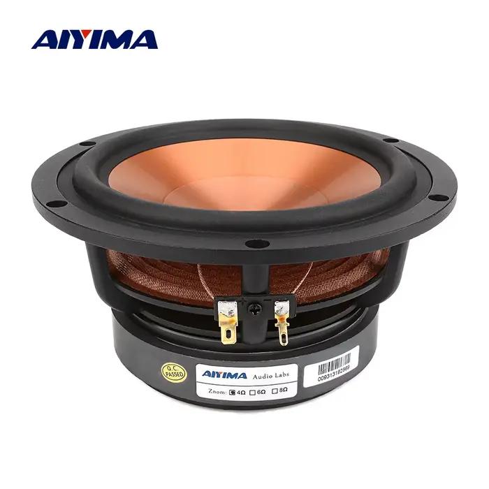 AIYIMA 6.5 pouces milieu portée Woofers Hifi son haut-parleur 4 8 Ohm 100W basse en aluminium musiqu