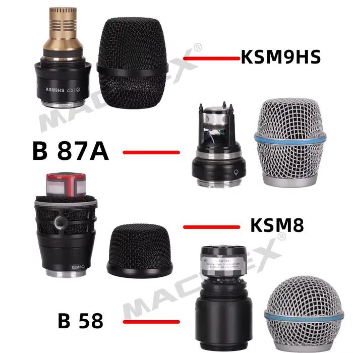 UDZANA Microphone sans fil Capsule condensateur Beta87A KSM9HS KSM11 ajustement main Microfone Capsu
