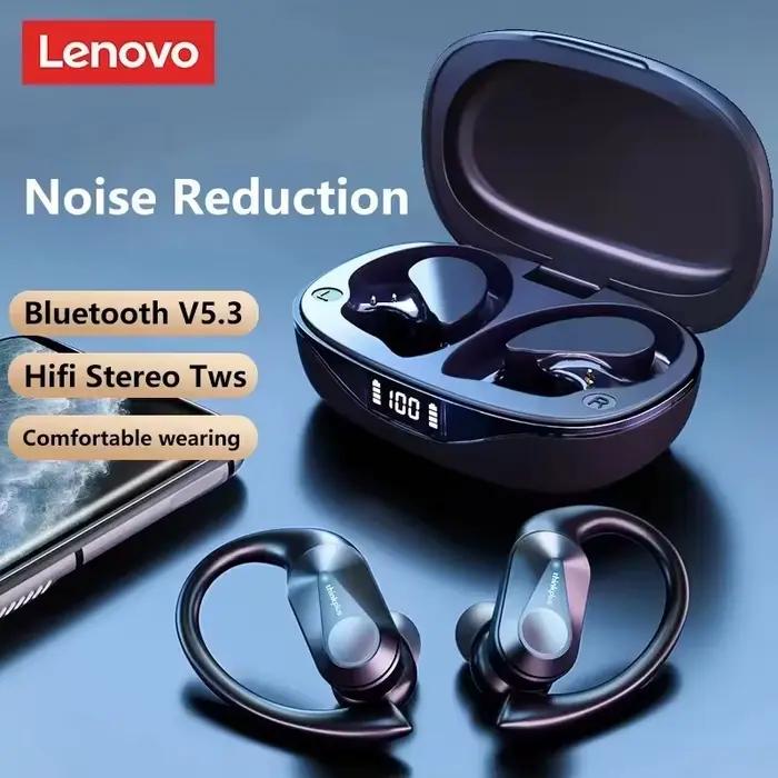 Lenovo Original LP75 TWS Bluetooth 5.3 casque sans fil musique écouteurs LED affichage numérique réd