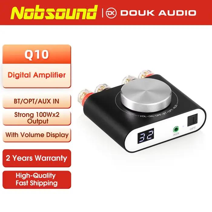 Nobsound Q10 Mini amplificateur numérique AUX/optique Bluetooth 5.0 récepteur HiFi classe D amplific
