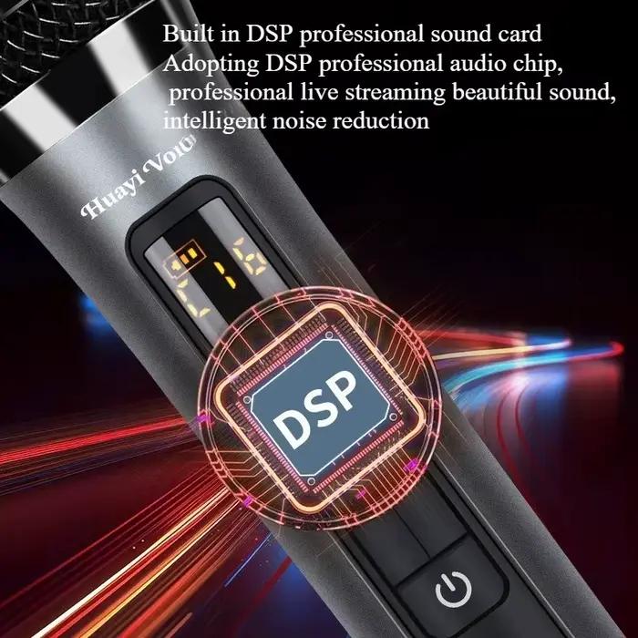 Microphone de réverbération chantant KTV maison et extérieur carte son directionnelle en forme de co