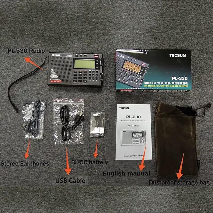 Tecsun PL-330 FM/MW/SW/LW SSB DSP Radio pleine bande récepteurs Radio portables multifonctionnels Ra