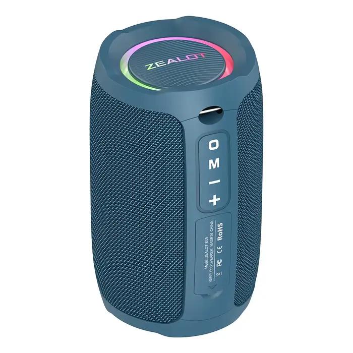 zealot-s49 Enceinte Bluetooth Portable 20W Son Puissant Amplification des Basses Double Appairage TF
