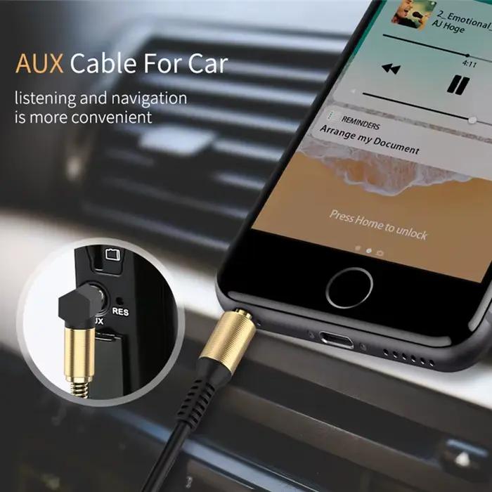 Câble Audio Jack 3.5mm Jack 3.5mm mâle à mâle câble Audio Aux pour Samsung voiture casque haut-parle