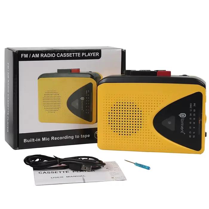 Enregistreur de cassettes portable Enregistrement sur Tape AM Lecteur de musique stéréo radio FM