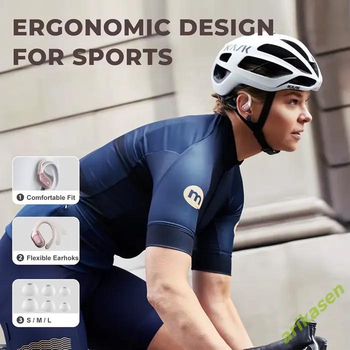 Écouteurs sans fil Bluetooth 5.3 IP7, étanches, avec suppression du bruit ENC, crochets pour basses