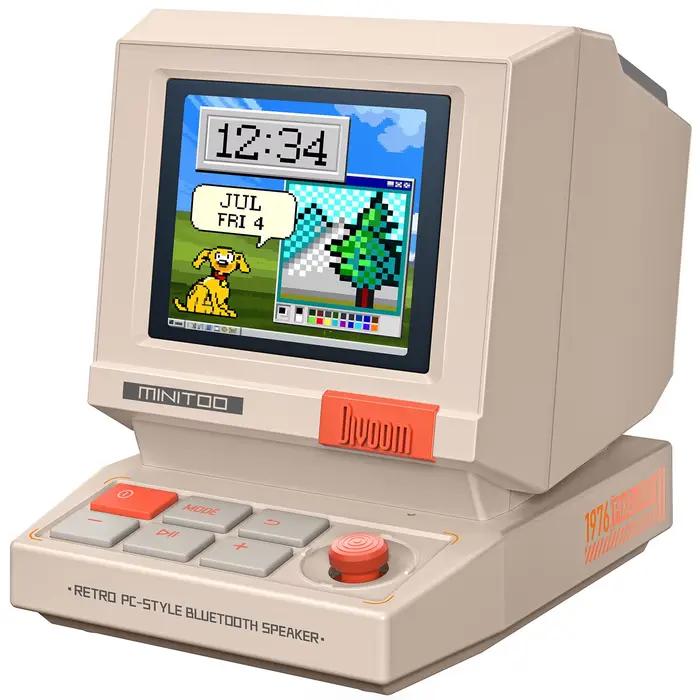 Divoom MiniToo rétro Bluetooth haut-parleur Portable Pixel affichage boîte à musique rétro ordinateu
