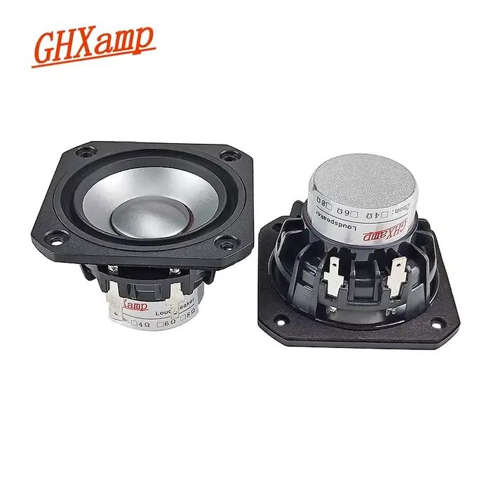 Haut-parleur carré en néodyme de 2.5 pouces, gamme complète, cône en aluminium anodisé, bobine vocal