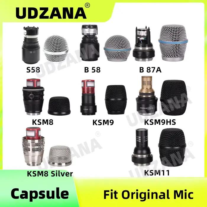 UDZANA Microphone sans fil Capsule condensateur Beta87A KSM9HS KSM11 ajustement main Microfone Capsu