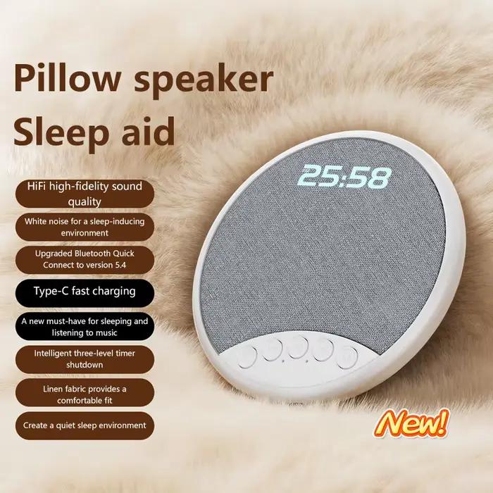 Nouveau haut-parleur Bluetooth à fixer sur un oreiller avec qualité sonore HIFI, haut-parleur multif