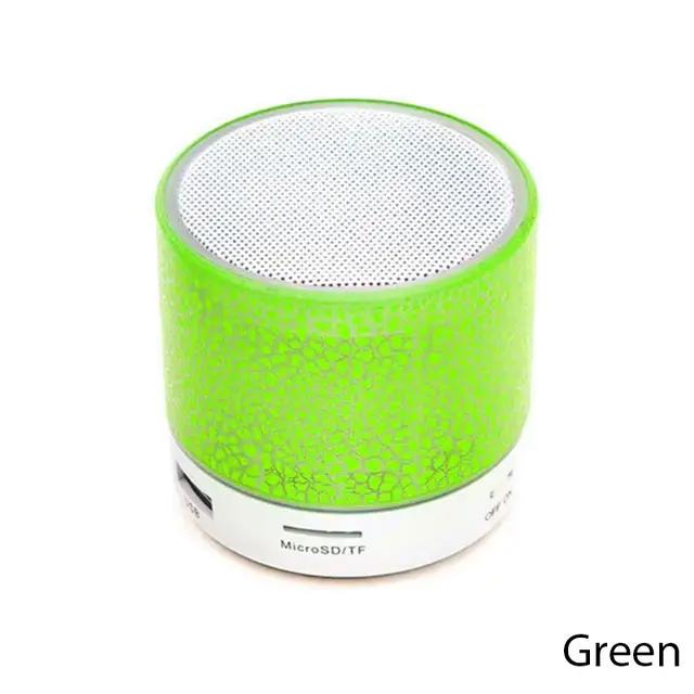 Mini haut-parleur Bluetooth sans fil, LED coloré, carte TF, USB, caisson de basses, Portable, MP3, m
