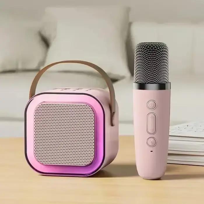 K12 haut-parleur Bluetooth machine de karaoké système de haut-parleur portable avec 1-2 microphones