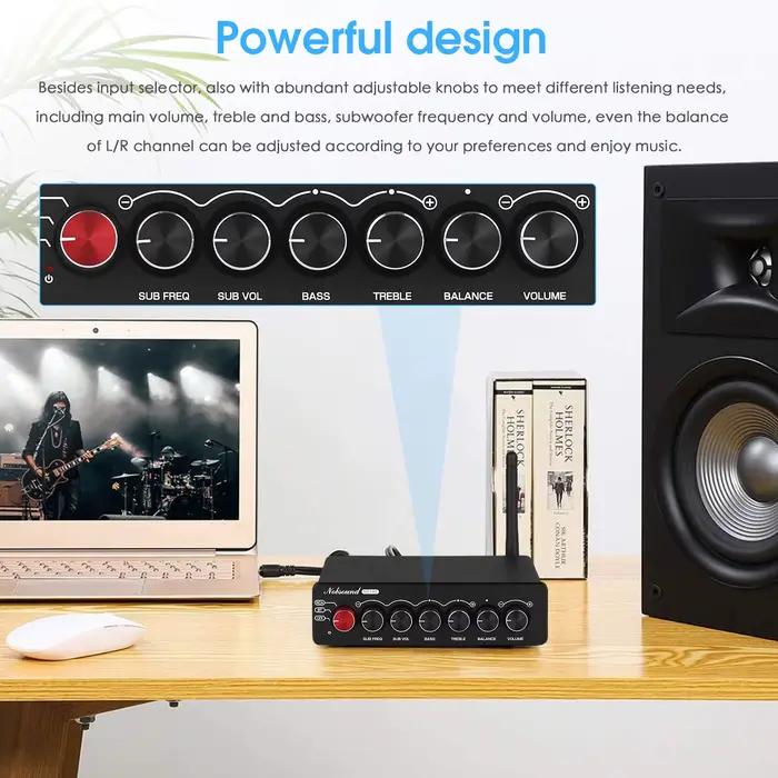 Douk Audio NS-14G HiFi 2.1 Canal Bluetooth TPA3116 Amplificateur Numérique Récepteur Stéréo Audio De