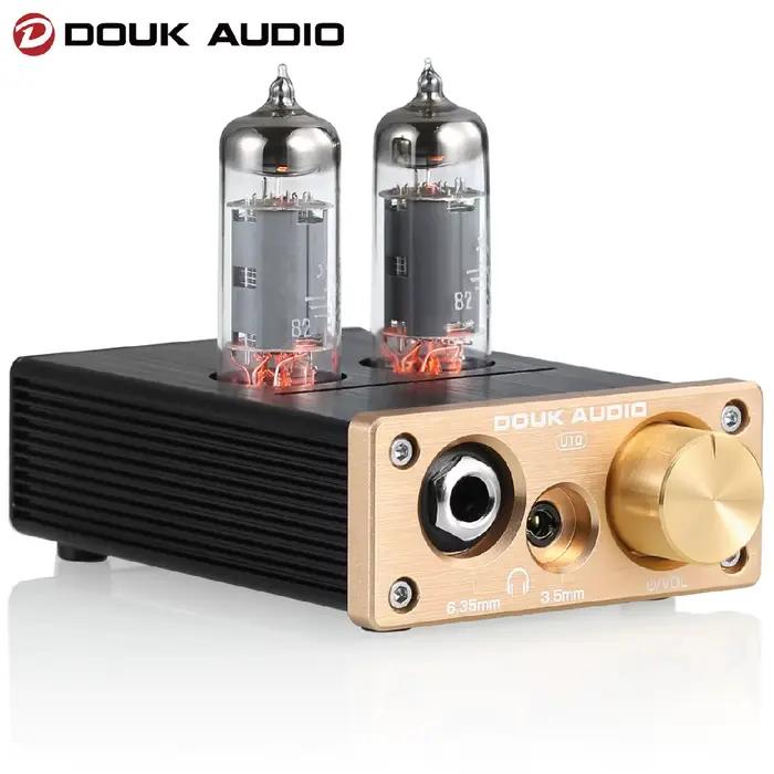 Douk Audio-Préampli à tube à assujetHiFi, U10, Stéréo, AUX, Audio de bureau, 6.35mm, 3.5mm, Sauna, A