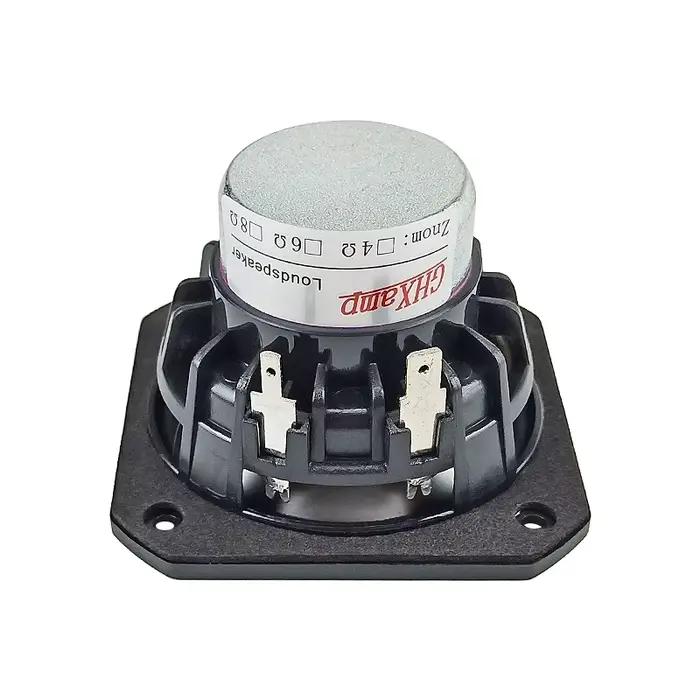 Haut-parleur carré en néodyme de 2.5 pouces, gamme complète, cône en aluminium anodisé, bobine vocal