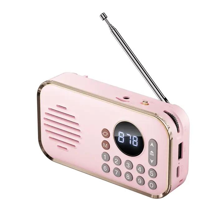 Haut-parleur Bluetooth stéréo sans fil, avec fonction Radio multibande, Support sonore HIFI, disque