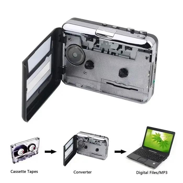 Enregistreur vocal 64 Go Lecteur de cassette USB Convertisseur cassette en MP3 Capture audio Lecteur
