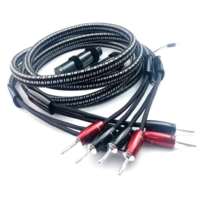 Paire de câbles de haut-parleur Audio HiFi K2, nouvelle batterie 72V, prise banane ou pelle argentée