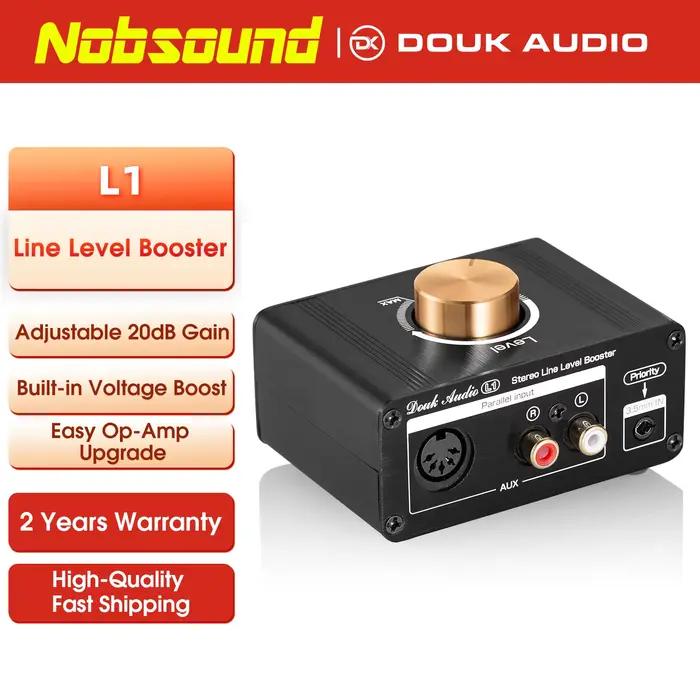 Nobsound-Préamplificateur de niveau de ligne stéréo HiFi, mini amplificateur de signal audio, 20dB,
