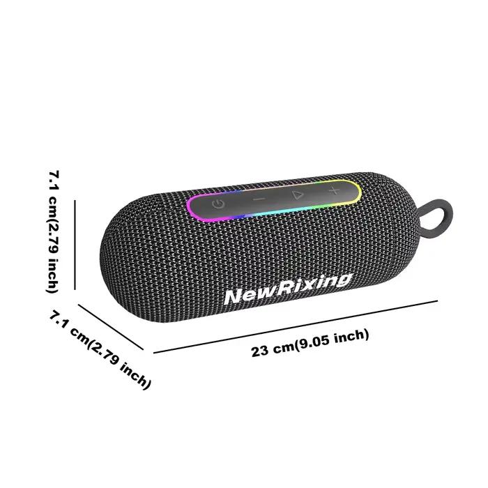Mini haut-parleur sans fil portable étanche avec lumière RGB, Bluetooth 5.3, enceinte extérieure, pr