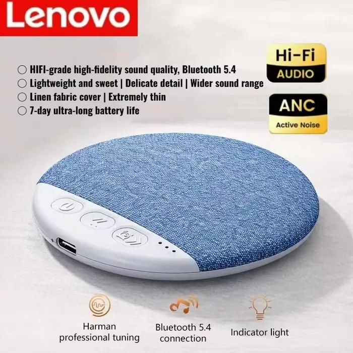 Nouvelle Enceinte Bluetooth Ultra-Mince Lenovo avec Minuteur, Barre de Son à Bruit Blanc, Lecteur MP