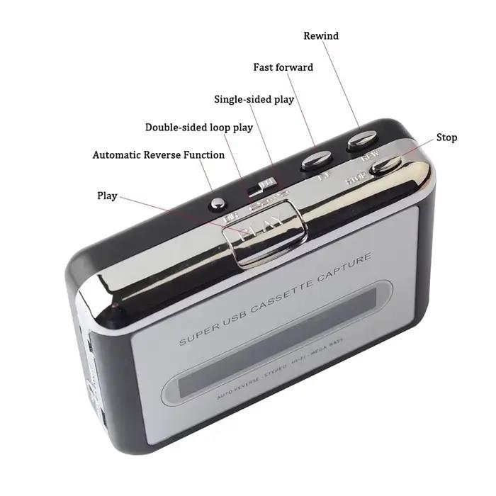 Enregistreur vocal 64 Go Lecteur de cassette USB Convertisseur