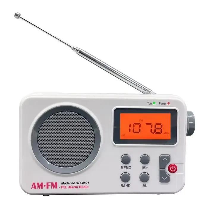 Récepteur Radio FM avec Affichage Numérique LCD, Fonction Horloge et Réveil, Compatible Bluetooth et Stations Préférées pour Maison et Extérieur