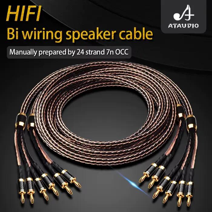 Câble de haut-parleur HIFI Bi câblage câbles Audio