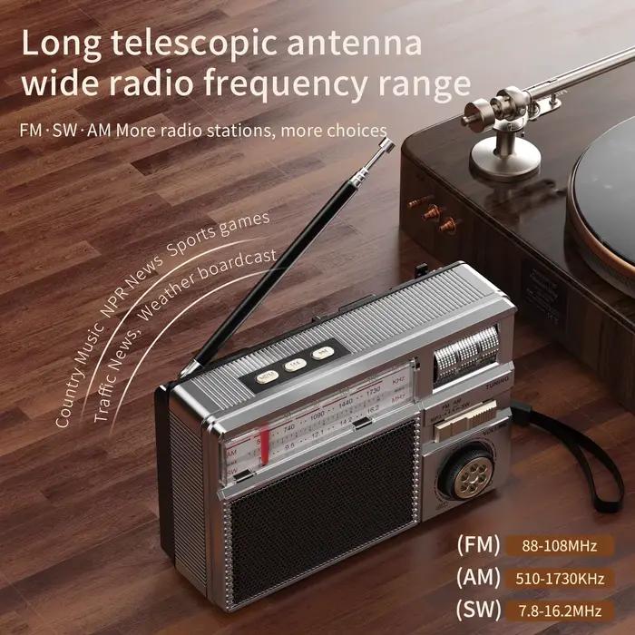 Radio rétro toutes bandes avec connectivité audio sans fil