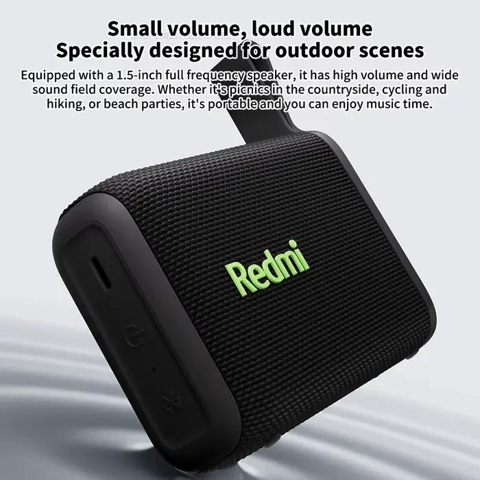 Enceinte Bluetooth portable Redmi pour extérieur, étanche IP67, son stéréo puissant, Bluetooth 5.3, double appairage TWS, connectivité RVB, colorée -CN