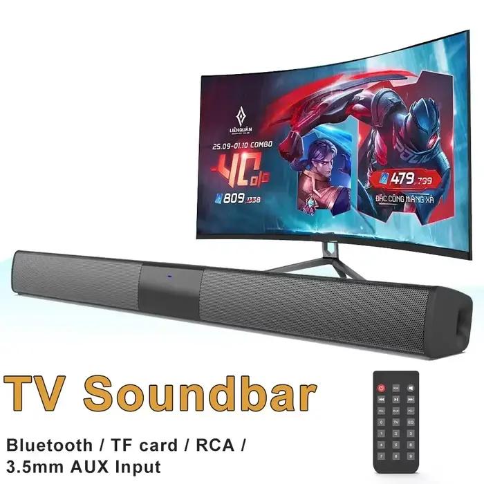 Barre de Son sans Fil avec Caisson de Basses pour TV Haut-parleur Bluetooth Mode Son Surround 3D Direct et Standard à Offrir Pour Maison Soirées et Fêtes