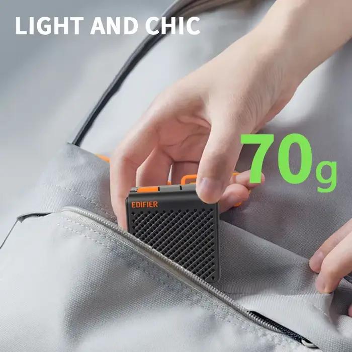 Edifier MP85 Portable Bluetooth Haut-parleurs Camping Marche Haut Parleur Sans Fil Stéréo 70g Léger 8H Lecture Étanche