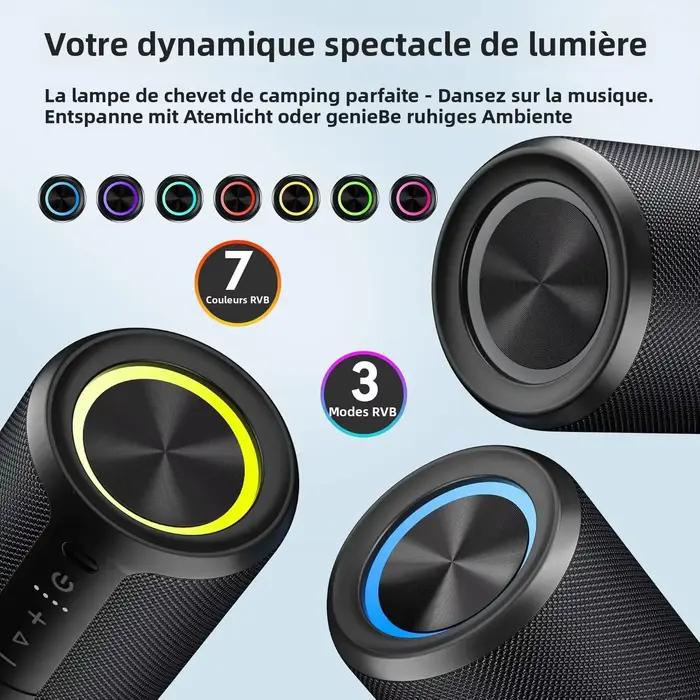 OHAYO Haut-parleur Bluetooth sans fil avec son stéréo