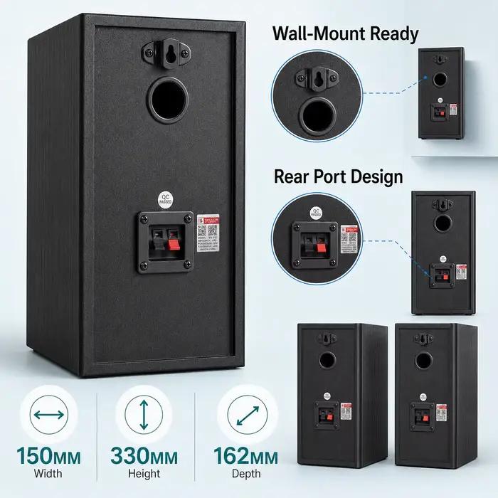 Enceinte 4 pouces 60W, enceinte HiFi passive 3 voies