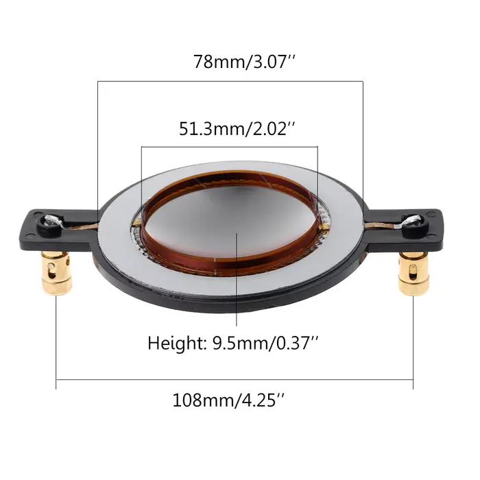 Tweeter à bobine vocale triple, film haut-parleur pilote, 51,4 mm, 51,5 mm