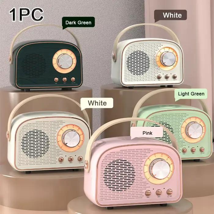 Mini haut-parleur Portable Bluetooth rétro avec Radio, stéréo sans fil extérieure, lecteur MP3 pour iPhone Android, prise en charge de la carte TF USB