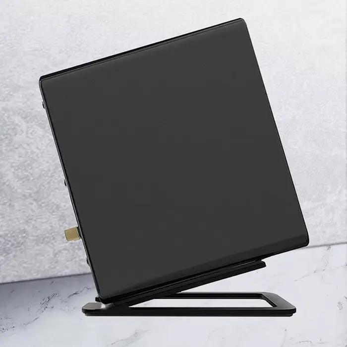 1 paire de supports d'enceintes de bureau pour améliorer les effets sonores spatiaux et l'absorption des chocs