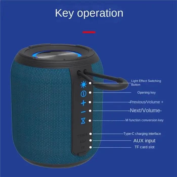 Haut-parleur Bluetooth portable de haute qualité avec batterie longue durée de vie pour usage à la maison et voyage occasions spéciales