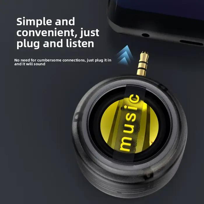 Nouveau 2025 Aux Mini haut-parleur type-c ligne-in amplificateur de son de téléphone Portable grand Volume