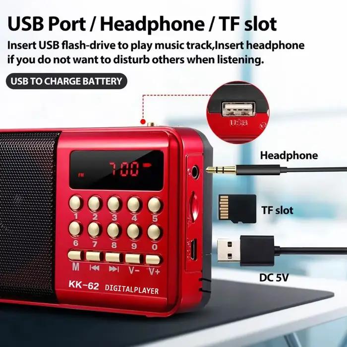 Mini Radio Portable, Rechargeable
