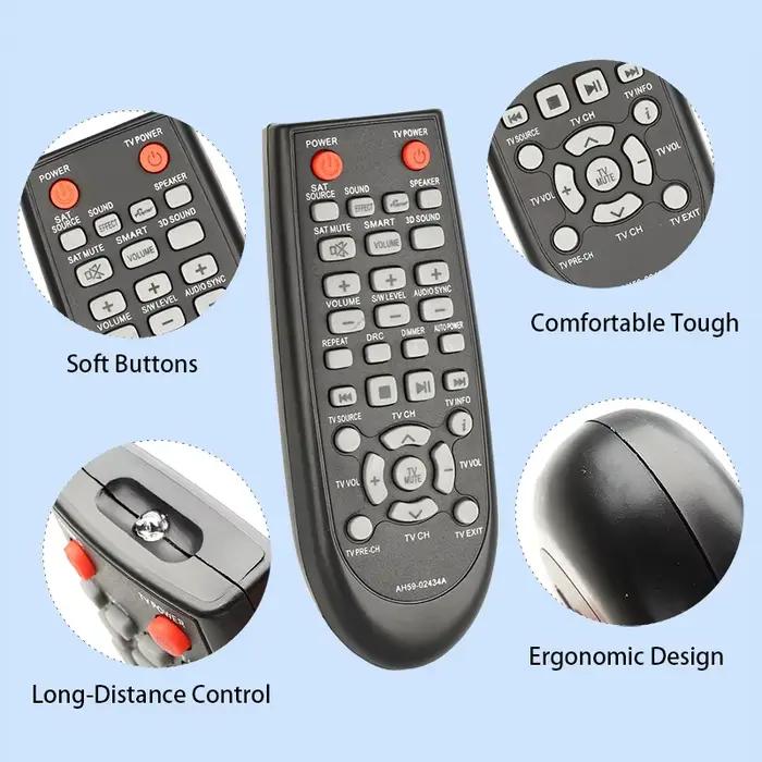 02434A Télécommande Pour Samsung Soundbar Système HW-E450 HW-E550 HW-E551 HW-F450 HW-E450ZA HW-E450/ZC HW-E550ZA