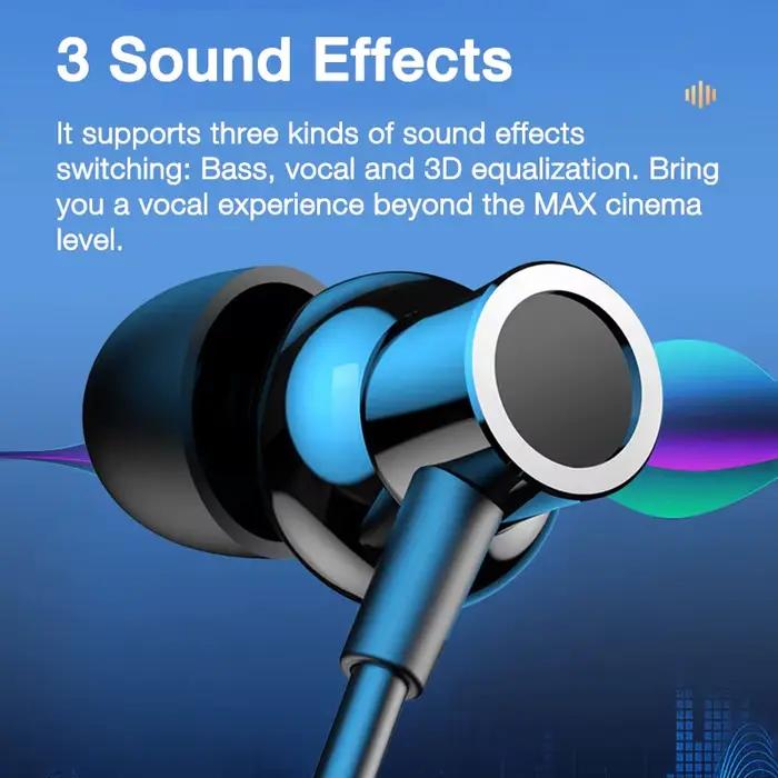 Casque sans fil EARDECO 100 heures tour de cou stéréo avec effets sonores pour sportifs et amoureux de la musique