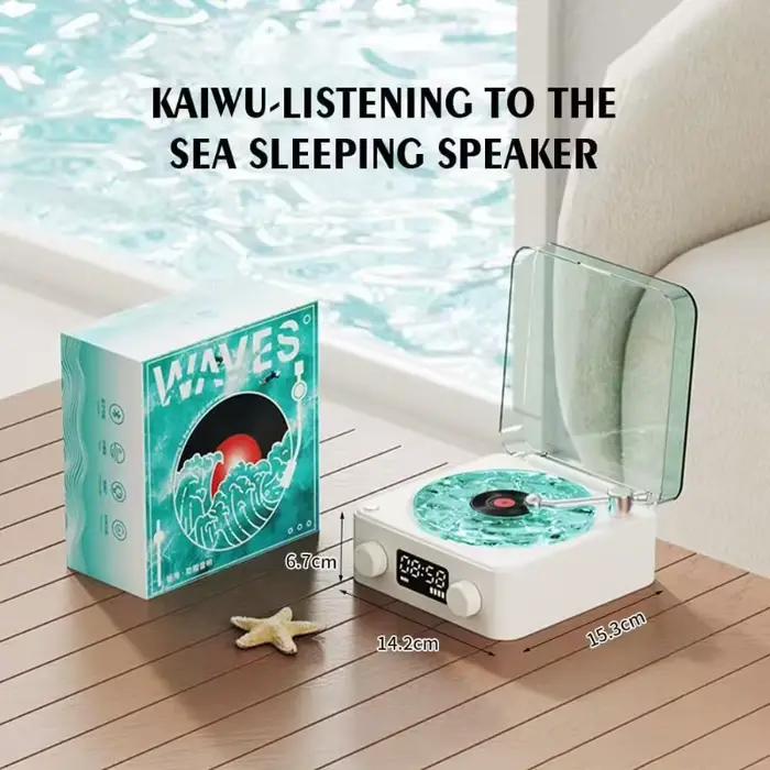 Enceinte Bluetooth Vintage Portable à Bruit Blanc, Lecteur de Musique Multifonctionnel avec Modes Sonores Apaisants et Lumière RGB pour Maison Occasions Spéciales