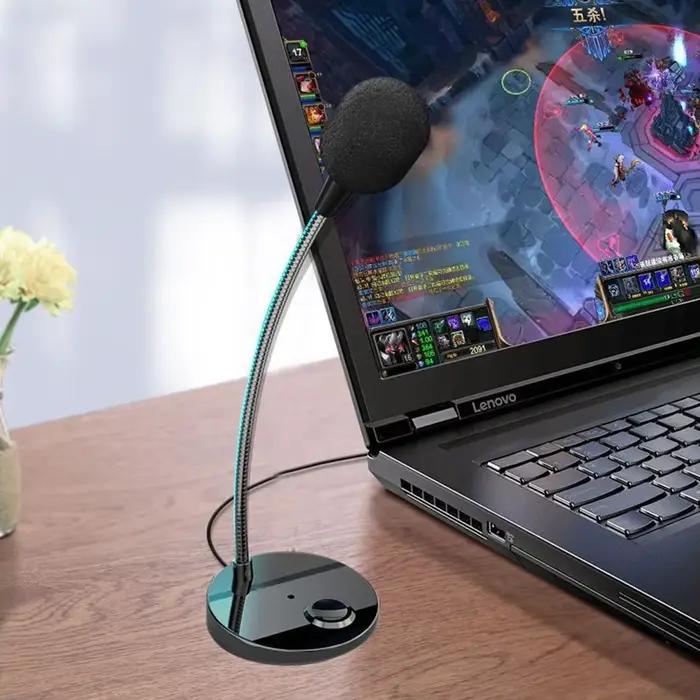 USB/3.5mm Jack Microphone haut-parleurs vocal prise 3.5mm filaire Microphones de bureau pour PC ordinateur portable