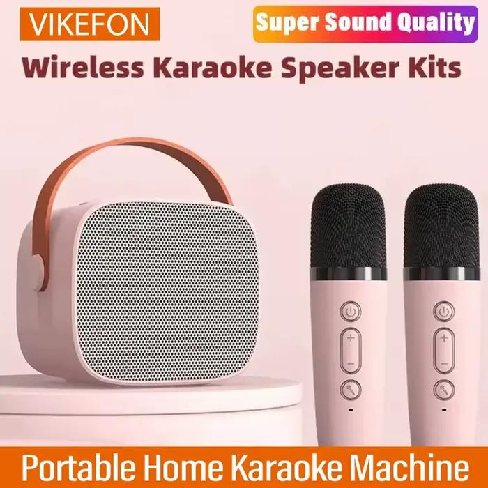 Machine à karaoké portable sans fil avec double microphone et système HomeKTV DSP pour divertissement familial et événements spéciaux