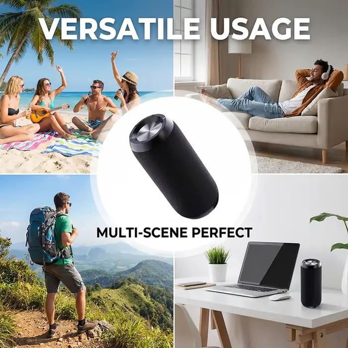Enceinte Bluetooth KaiAqua avec Basses Puissantes Pour Rassemblements Plein Air Camping Boîte à Son Portable Longue Durée de Vie Batterie