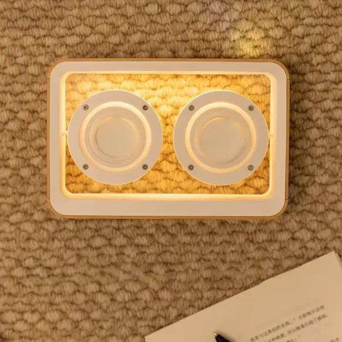 Haut-parleur Bluetooth sans fil lampe de lecture boite à musique klaxon duel stéréo portable qualité sonore hifi occasionnels musiciens soirées familiales et amicales